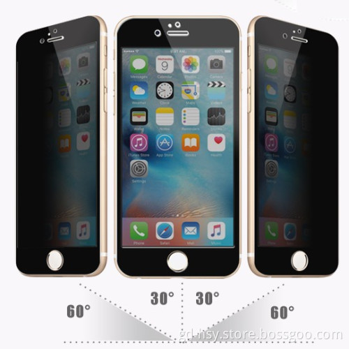 HUYSHE 0.3mm anti spy tempered glass privacy screen guard for iphone6s